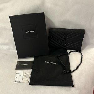 YSL Monogram Small Wallet on Chain
